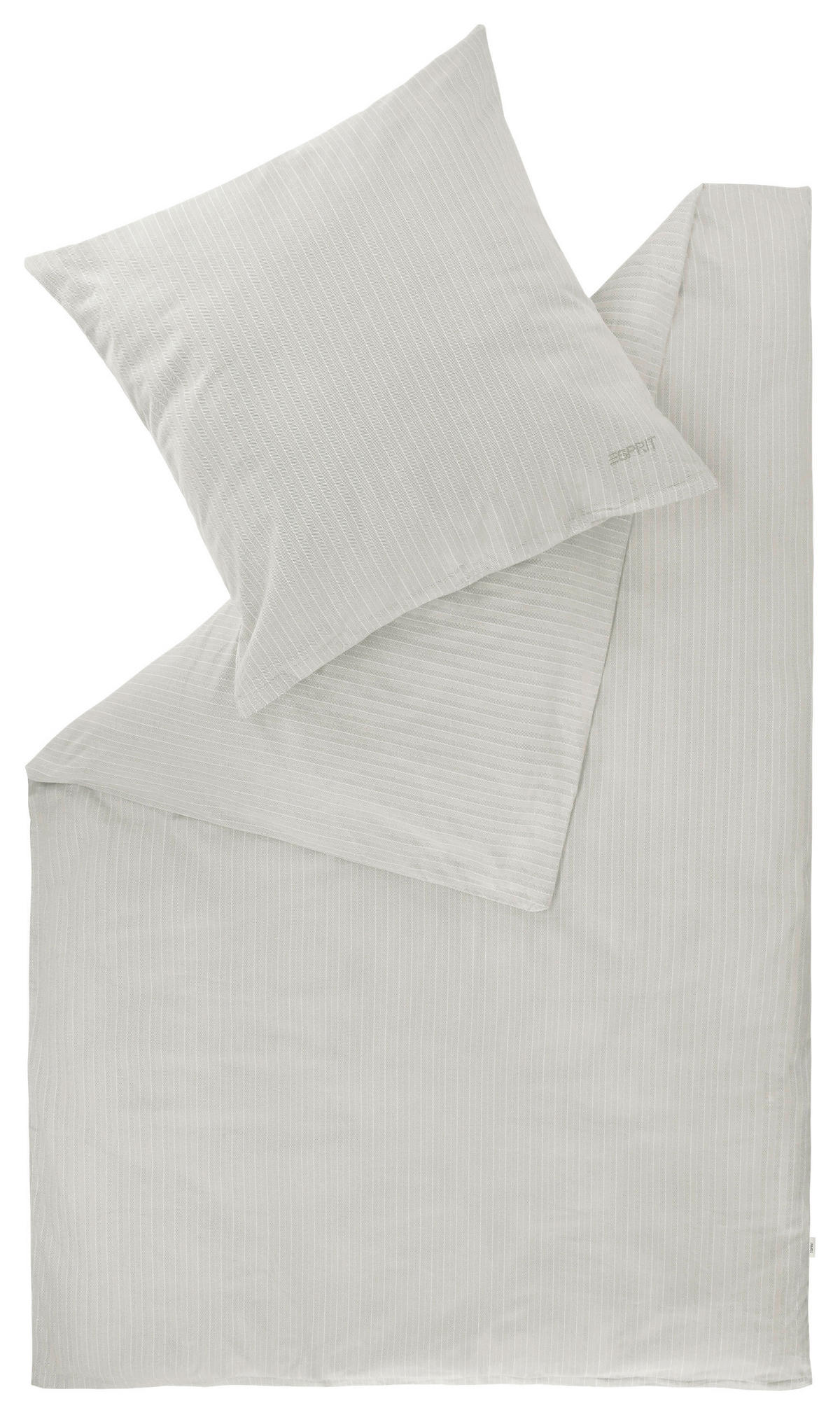 BETTWÄSCHE E-Herringbone Flanell 200/200 cm  - Hellgrau/Grau, Design, Textil (200/200cm) - Esprit