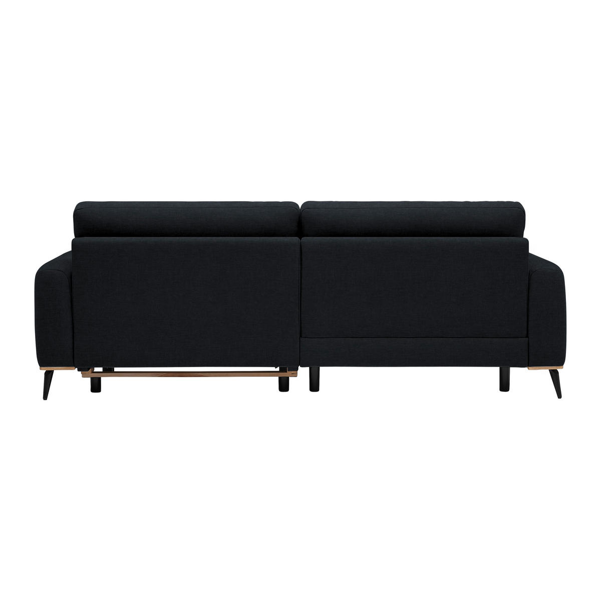ECKSOFA in Chenille Schwarz  - Schwarz, Konventionell, Holz/Textil (167/234cm) - MID.YOU