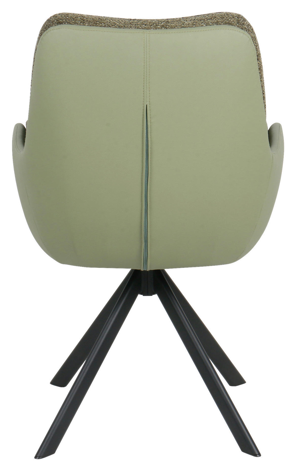 ARMLEHNSTUHL Eisen Webstoff  - Schwarz/Grün, Modern, Textil/Metall (61/91/65cm) - MID.YOU