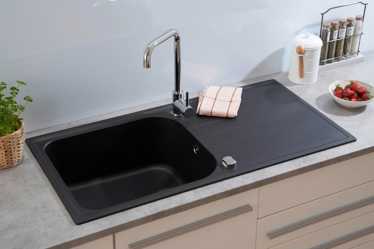 DISKHO 1725ORLANDO100X50S  - svart, Trend, sten (100/22,5/50cm) - Respekta