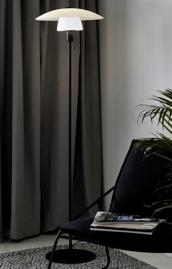 STEHLEUCHTE 40/150 cm    - Schwarz/Weiß, Design, Glas/Metall (40/150cm) - Nordlux