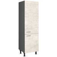 GERÄTEUMBAUSCHRANK 60/216,6/58 cm  Weiss  - Schieferfarben/Weiss, Modern, Holzwerkstoff/Metall (60/216,6/58cm) - Nobilia