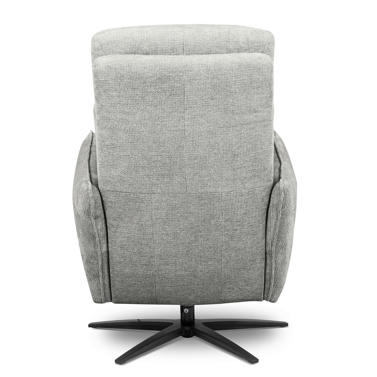 RELAXSESSEL in Textil Grau  - Schwarz/Grau, Design, Textil/Metall (77/107/88cm) - Livetastic