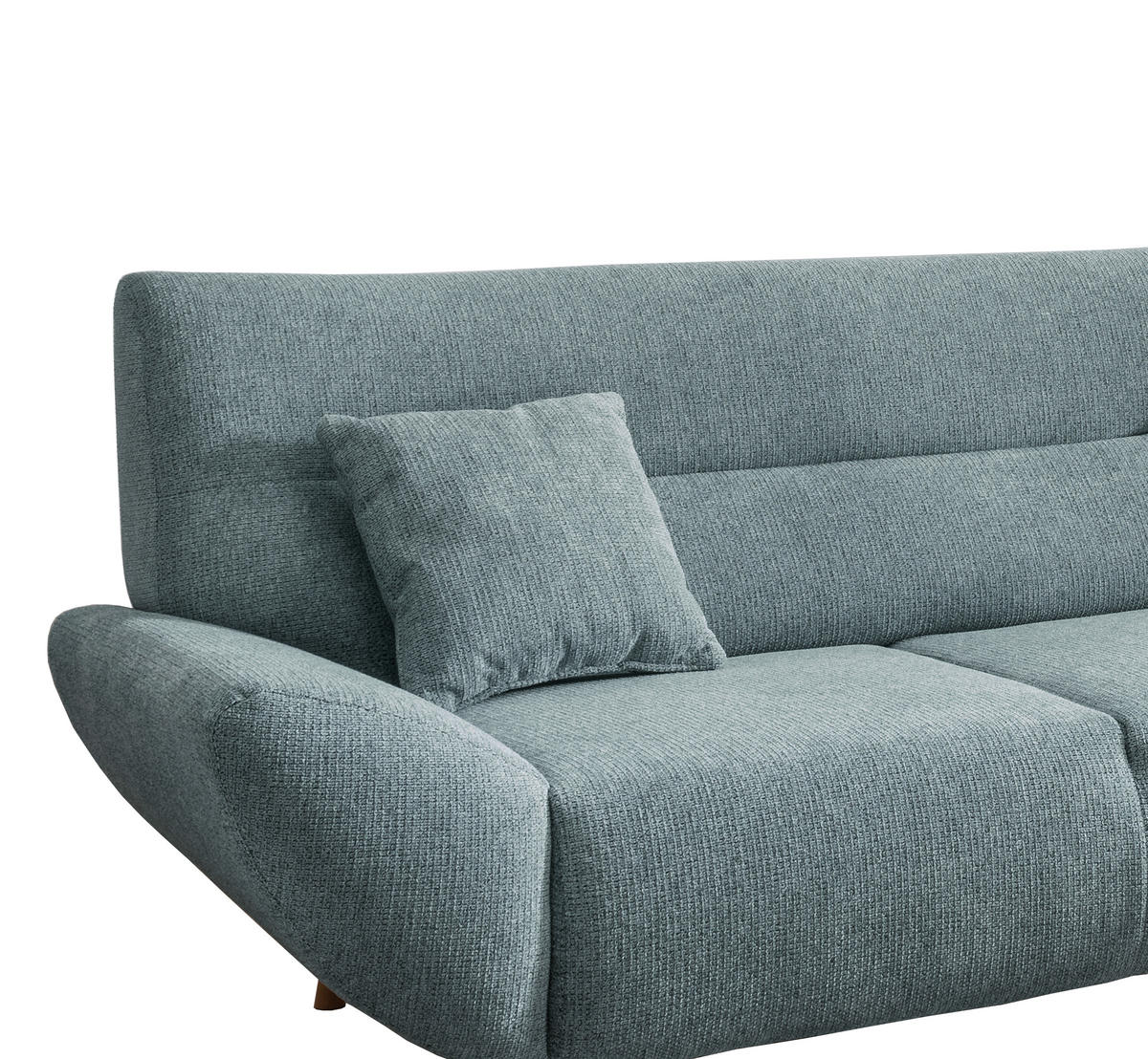 ECKSOFA in Chenille Mintgrün  - Wildeiche/Mintgrün, Modern, Holz/Textil (290/166cm) - MID.YOU