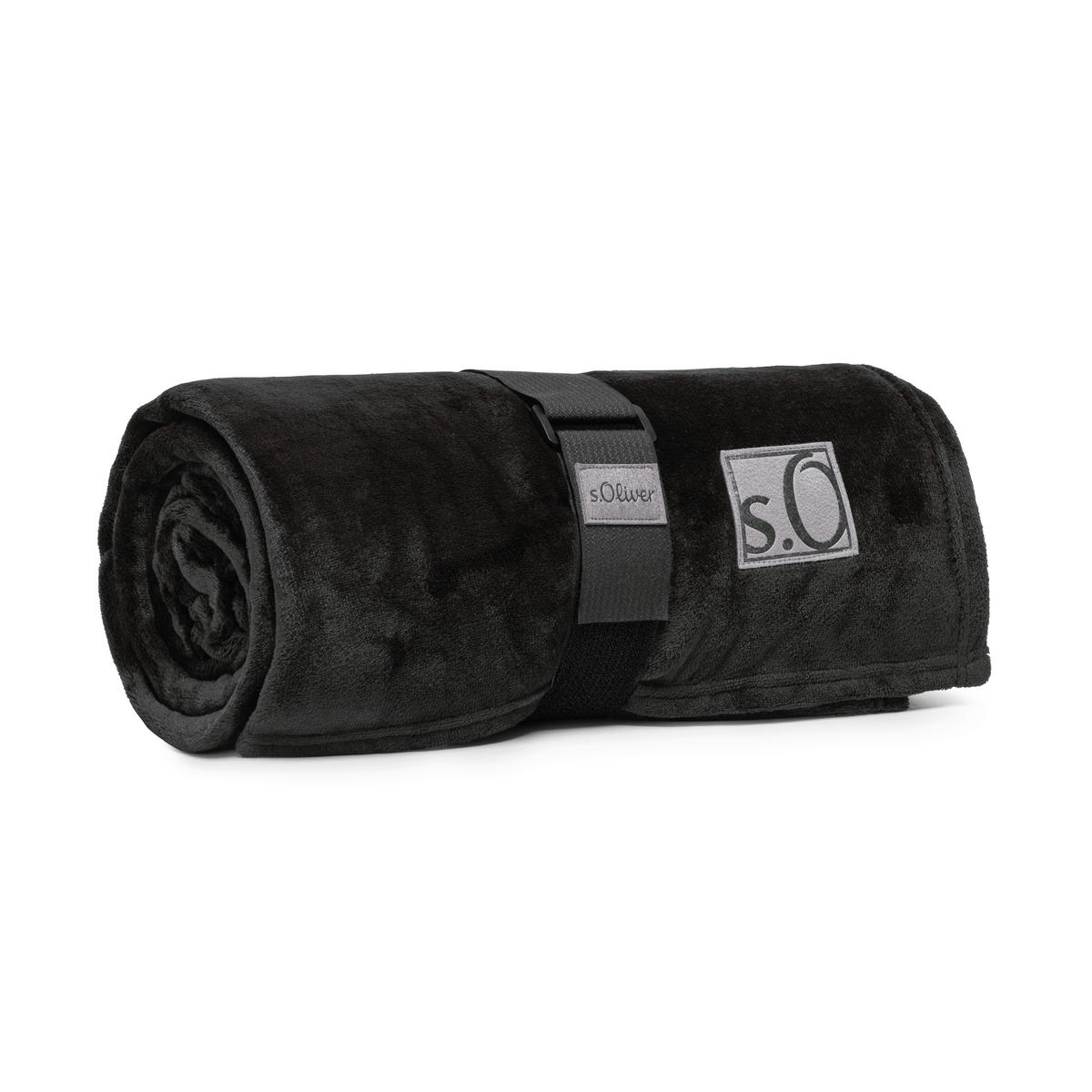 DEKORATIVNA ODEJA  UNI  150/200 cm       črna  - črna, Basics, tekstil (150/200cm) - S. Oliver