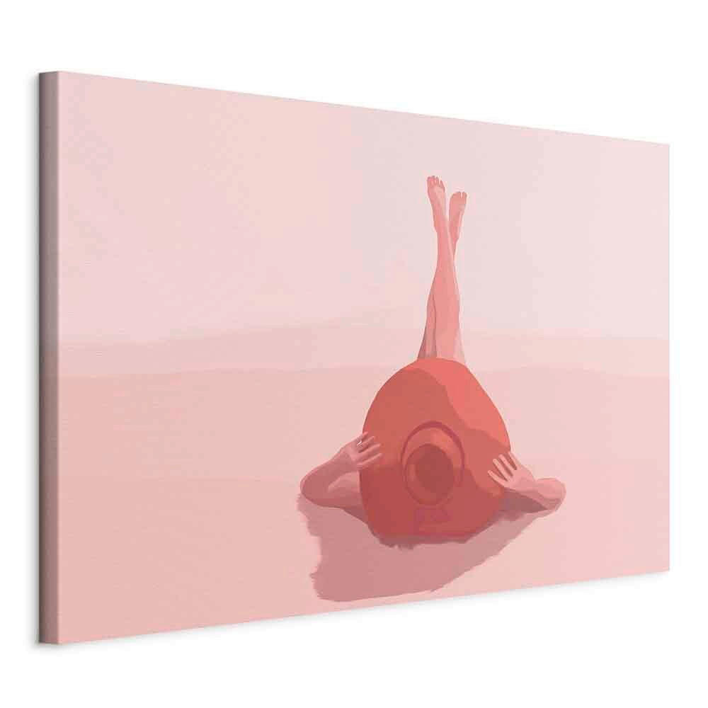 LEINWANDBILD Frauen 90/60/1,2 cm  - Rosa, Basics, Holz/Textil (90/60/1,2cm) - artgeist