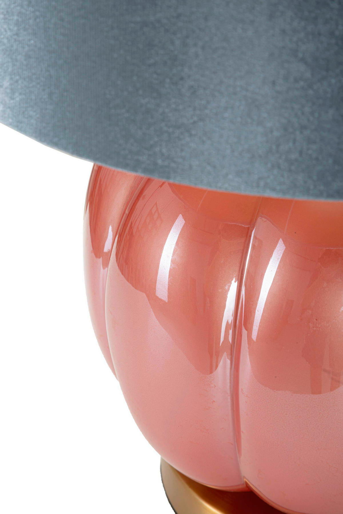 TISCHLEUCHTE   - Blau/Rot, Basics, Glas/Textil (32,5/50/32,5cm)