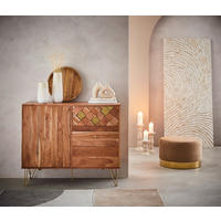 KOMMODE  in 105/88/40 cm  - Bronzefarben/Akaziefarben, Trend, Holz/Metall (105/88/40cm) - Ambia Home