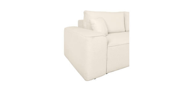 SCHLAFSOFA  mit Rücken echt, Armteil links, Armteil rechts Cord Creme  - Creme/Schwarz, Design, Kunststoff/Textil (261/95/108cm) - Xora