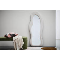 WANDSPIEGEL 65/159/4,5 cm    in oval  - Taupe/Beige, Design, Glas/Holzwerkstoff (65/159/4,5cm) - MID.YOU