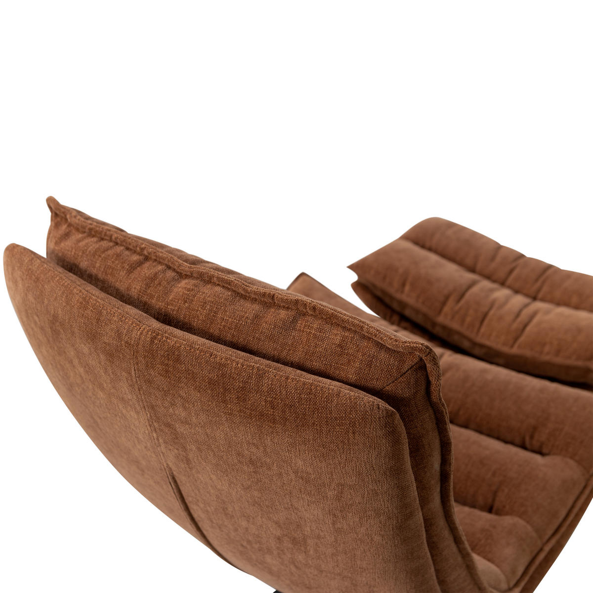 SESSELSET in Chenille Braun  - Schwarz/Braun, Design, Textil/Metall (77/97/69cm) - Livetastic