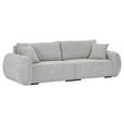SCHLAFSOFA Flachgewebe Grau  inkl. Zierkissen, Rückenkissen, Bettkasten, Schlaffunktion, Rücken echt, Liegefläche im Originalstoff  - Schwarz/Grau, KONVENTIONELL, Kunststoff/Textil (250/74/92cm) - Carryhome