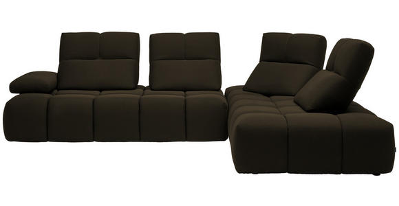 ECKSOFA in Struktur Anthrazit 313/233 cm - Anthrazit/Schwarz, Design, Kunststoff/Textil (313/233cm) - Emilio Belluti