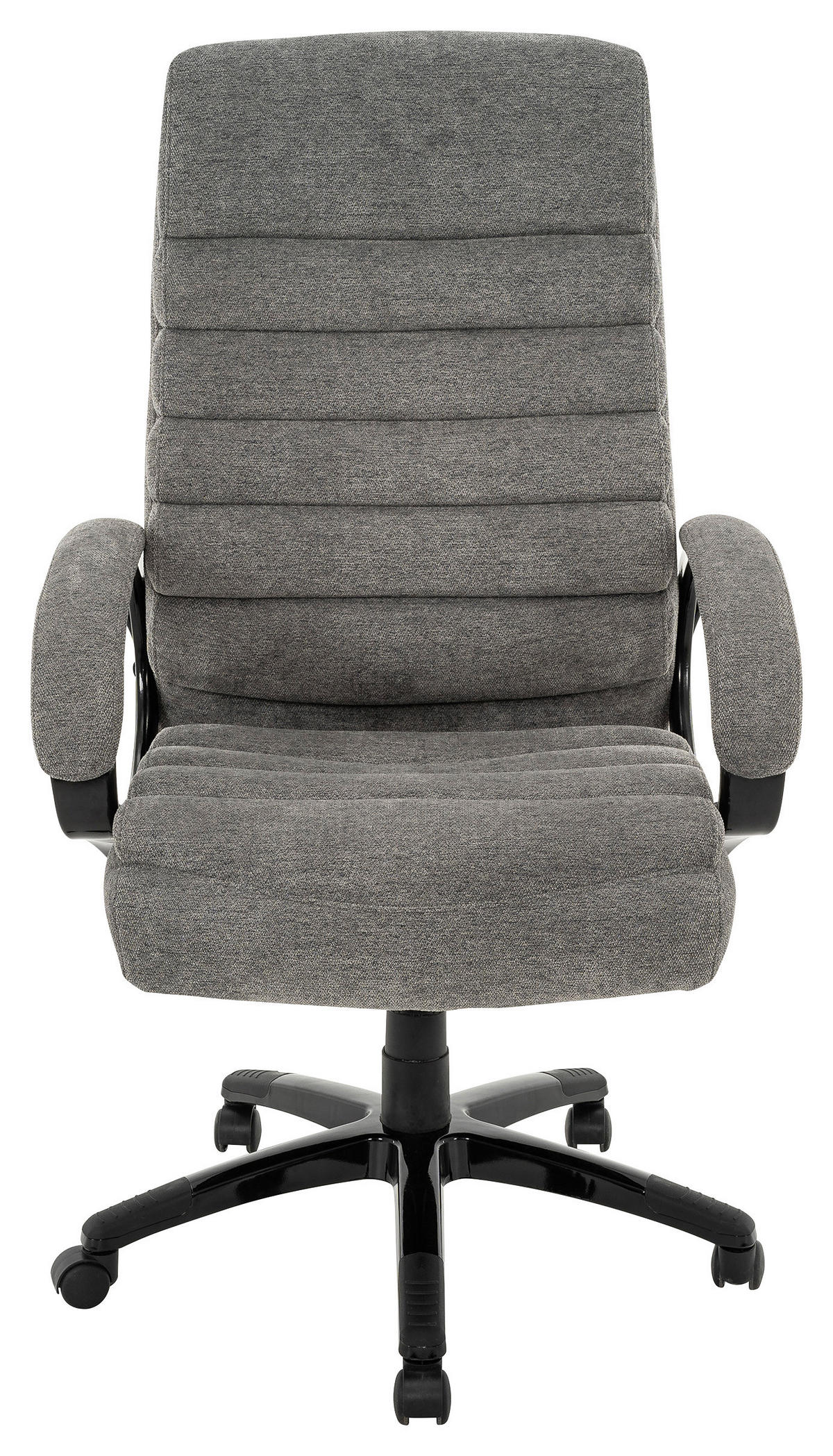 CHEFSESSEL Webstoff Grau, Schwarz  - Schwarz/Grau, MODERN, Kunststoff/Textil (70/115-123/77cm) - MID.YOU