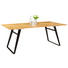 ESSTISCH Eiche massiv rechteckig Schwarz, Eichefarben - Eichefarben/Schwarz, Design, Holz/Metall (200/100/77cm) - Musterring ESSTISCH Eiche massiv rechteckig Schwarz, Eichefarben - Eichefarben/Schwarz, Design, Holz/Metall (200/100/77cm) - Musterring