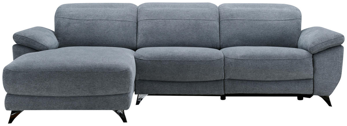 SEDEŽNA GARNITURA, struktura svetlo modra  - srebrne barve/svetlo modra, Design, tekstil (167/269cm) - Xora
