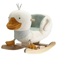 SCHAUKELTIER Edda  - Türkis, Basics, Holz/Textil (63/35/47cm) - Sterntaler