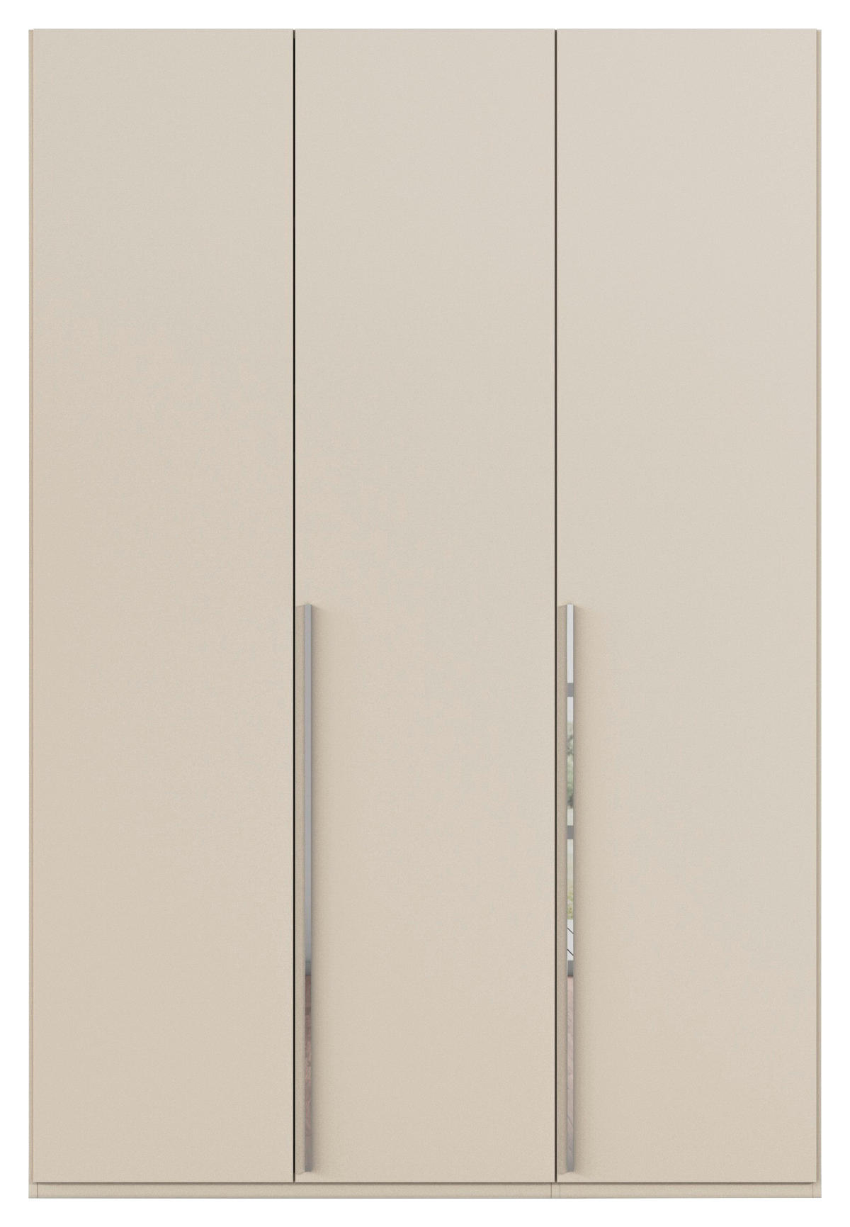 DREHTÜRENSCHRANK 151/223/60 cm 3-türig Champagner  - Chromfarben/Champagner, Design, Holzwerkstoff/Metall (151/223/60cm) - home24