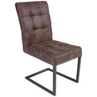 STOLIČKA S PRUŽNÝM PODNOŽÍM, vzhľad kože, hnedá - hnedá/antracitová, Trend, kov/textil (42/91/62cm) - Carryhome