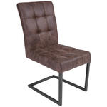 SCHWINGSTUHL   Lederlook  - Anthrazit/Braun, Trend, Textil/Metall (42/91/62cm) - Carryhome