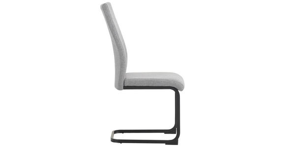 SCHWINGSTUHL in Eisen Flachgewebe - Schwarz/Grau, Design, Textil/Metall (44/100/59cm) - Carryhome