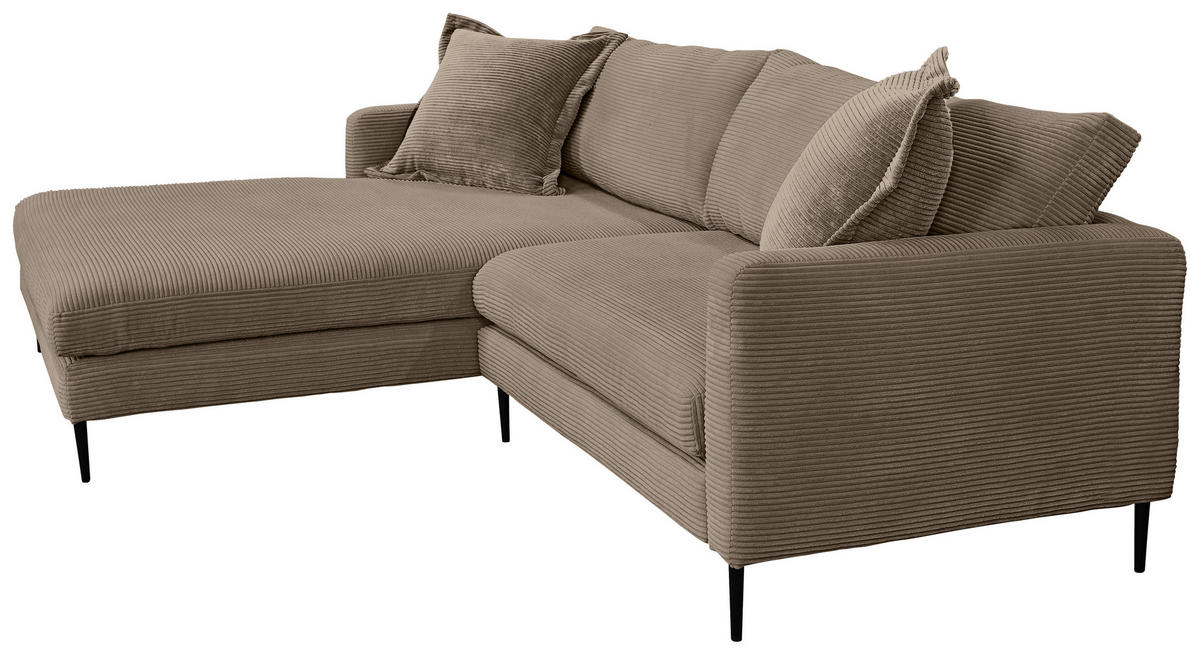 KUTNA GARNITURA tekstil  smeđa   - crna/smeđa, Design, tekstil/metal (193/268cm) - P & B