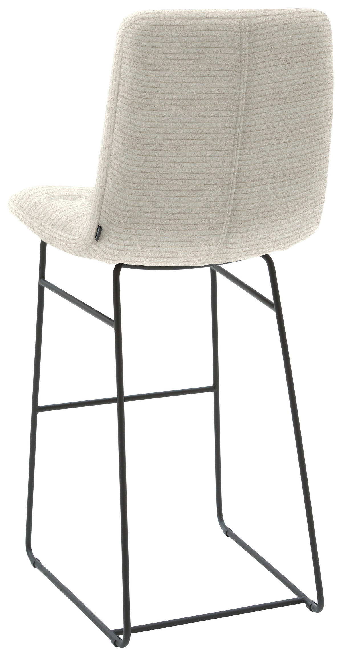 BARHOCKER in Textil Naturfarben  - Schwarz/Naturfarben, Design, Textil/Metall (52/122/66cm) - Dieter Knoll