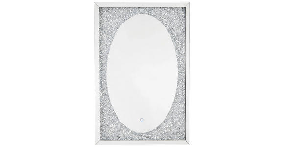 WANDSPIEGEL 90/60/4,6 cm in rechteckig - Silberfarben, LIFESTYLE, Glas/Holzwerkstoff (90/60/4,6cm) - Xora