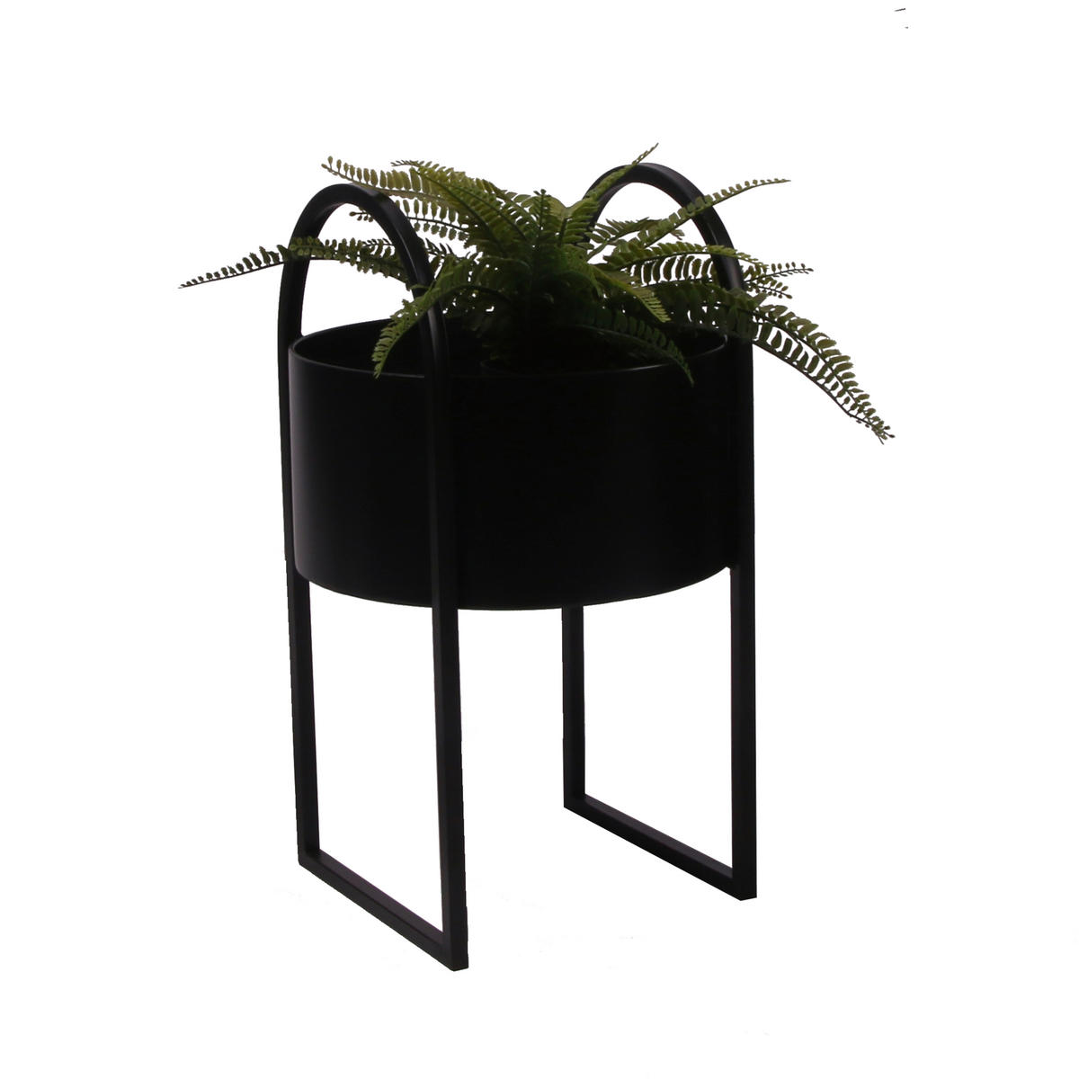 PFLANZTOPF   - Schwarz, Design, Metall (30/50cm) - Ambia Home