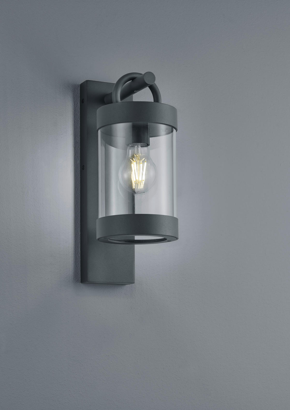 VÄGGLAMPA FÖR UTOMHUS - antracit, Basics, metall (12,5/33/18,6cm) - Trio Leuchten