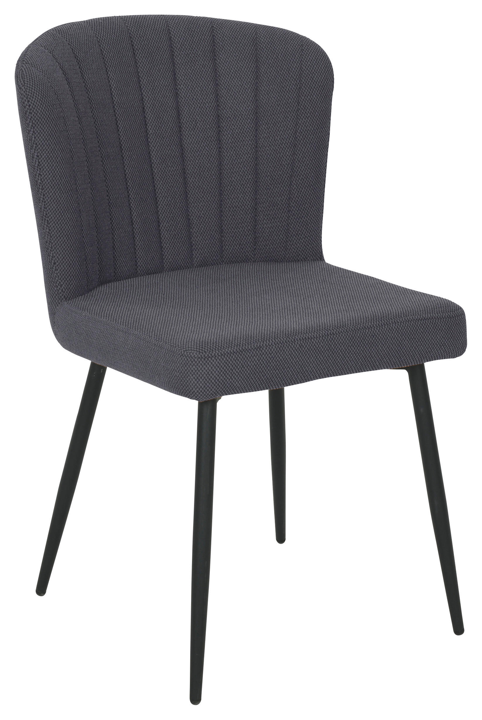 VIERFUßSTUHL  in Eisen Leinenoptik Holz, Metall, Textil  - Schwarz, KONVENTIONELL, Holz/Textil (52/82/60cm) - P & B