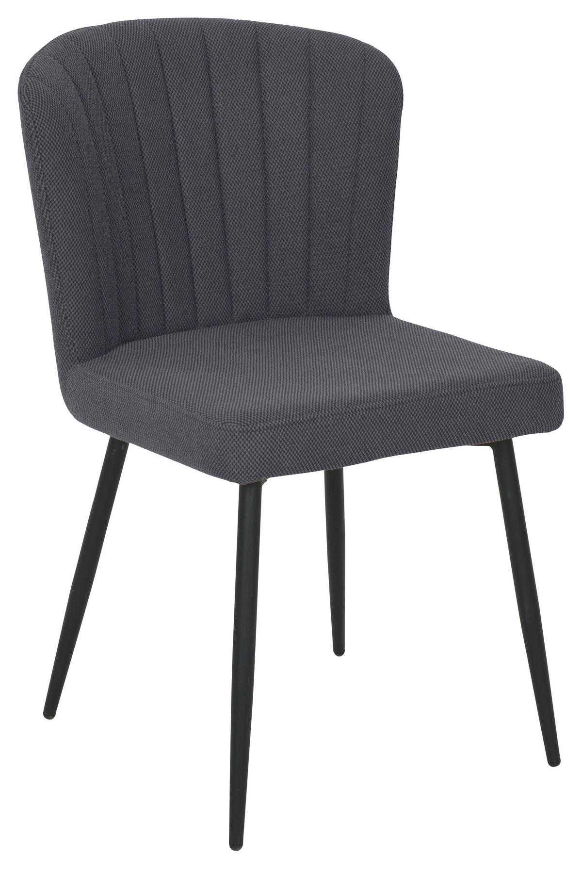VIERFUßSTUHL  in Eisen Leinenoptik Holz, Metall, Textil  - Schwarz, KONVENTIONELL, Holz/Textil (52/82/60cm) - P & B