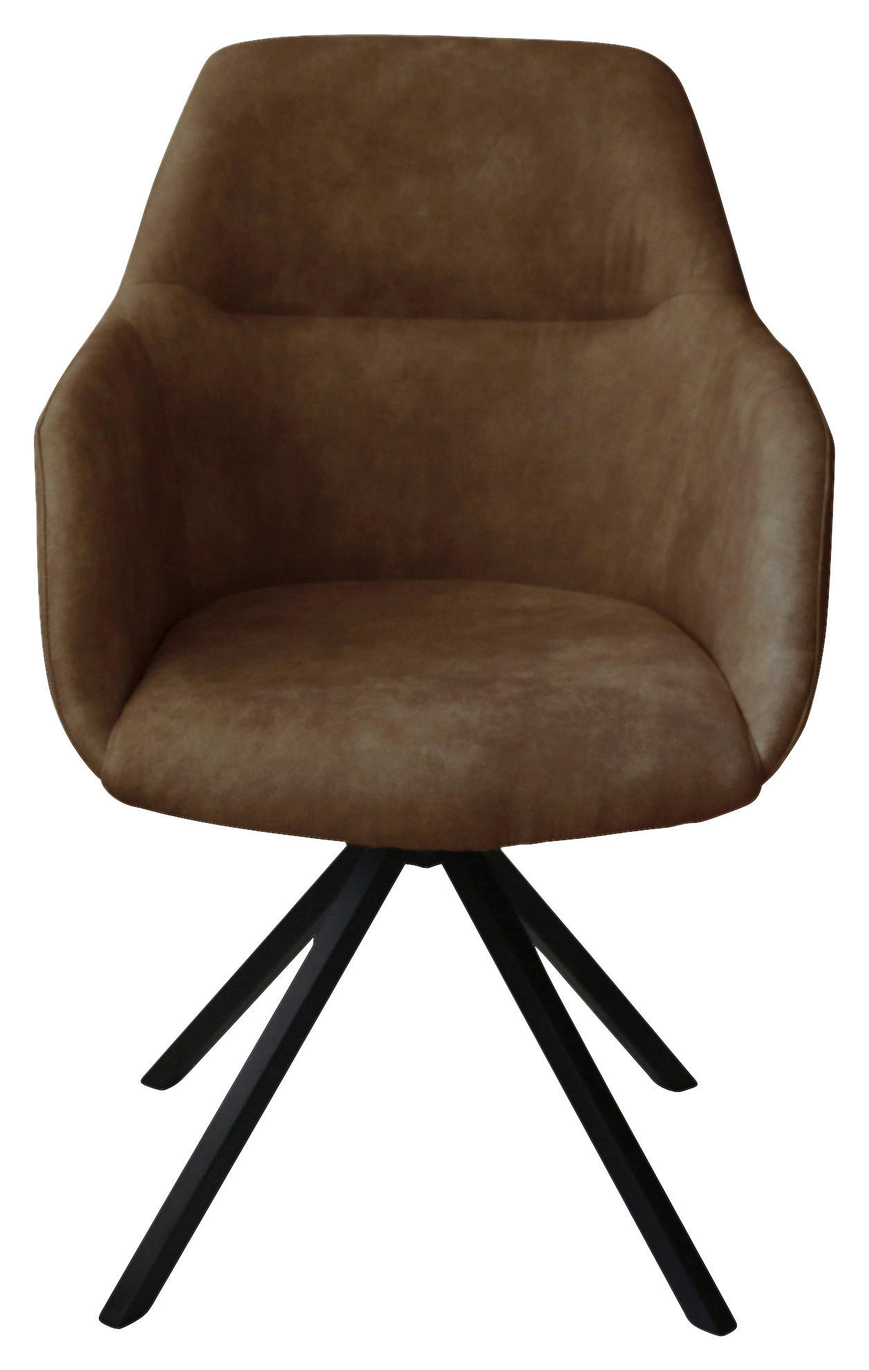 ARMLEHNSTUHL  in Stahl Flachgewebe  - Schwarz/Braun, Design, Textil/Metall (57/85,5/65cm) - Voleo