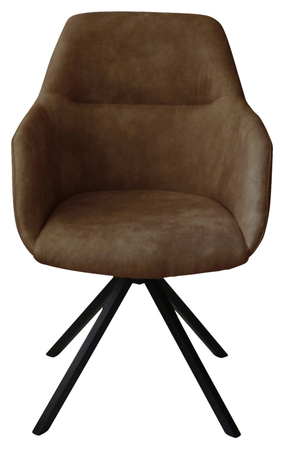 ARMLEHNSTUHL  in Stahl Flachgewebe  - Schwarz/Braun, Design, Textil/Metall (57/85,5/65cm) - Voleo