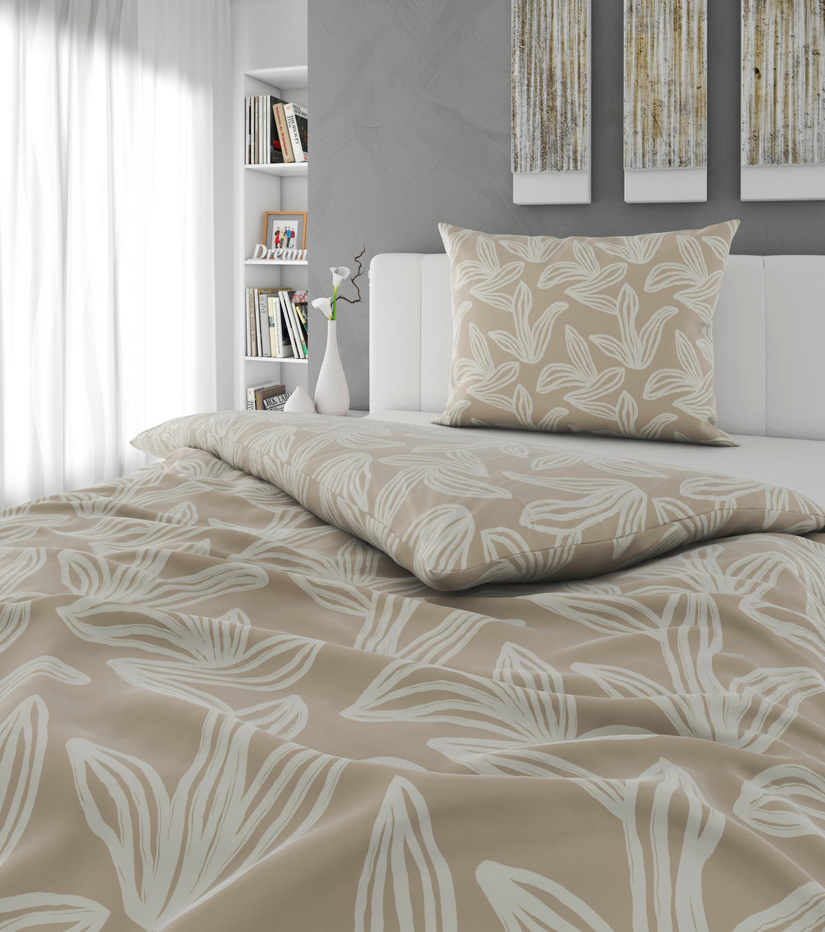 BETTWÄSCHE 2-teilig Satin 140/200 cm  - Multicolor/Weiß, KONVENTIONELL, Textil (140/200cm) - Esposa