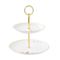 SÜTEMÉNYES TÁNYÉR 21 cm  - piros/aranyszínű, Basics, fém/kerámia (21cm) - Easy Life