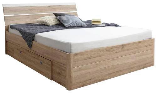 STAURAUMBETT 180/200 cm  in Weiß, Eiche San Remo  - Eichefarben/Weiß, KONVENTIONELL, Holzwerkstoff (180/200cm) - Ti'me