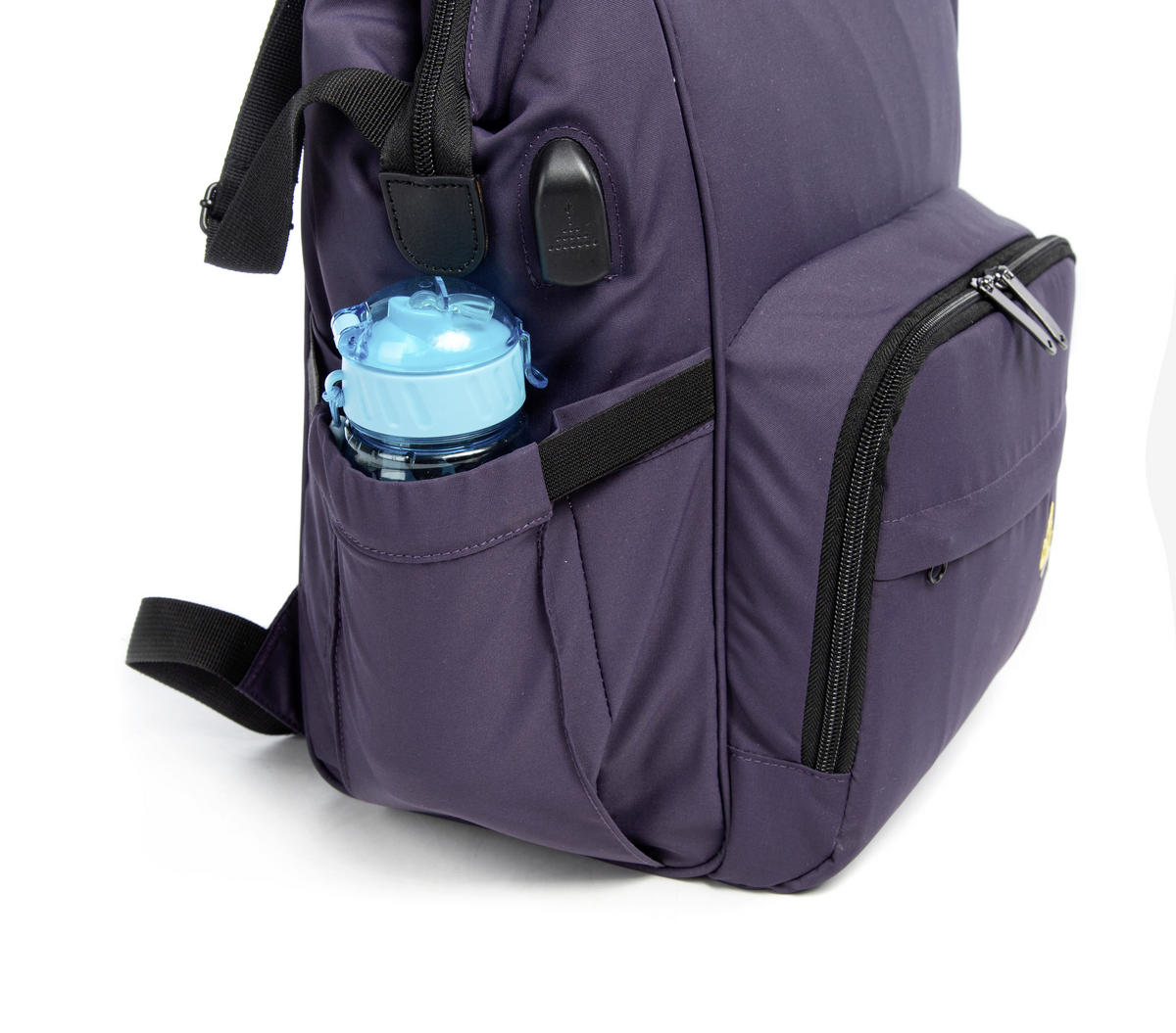 WICKELRUCKSACK Blackberry - Brombeere/Silberfarben, Basics, Textil (32/39/22cm) - Osann