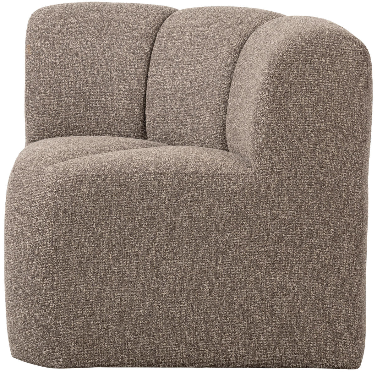ECKBANK  in Braun  - Schwarz/Braun, MODERN, Kunststoff/Textil (83/83/83cm) - Livetastic