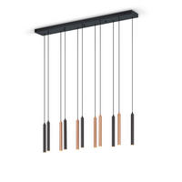 LED-HÄNGELEUCHTE Musterring 115/15/150 cm  - Schwarz/Weiß, Design, Kunststoff/Metall (115/15/150cm) - Musterring
