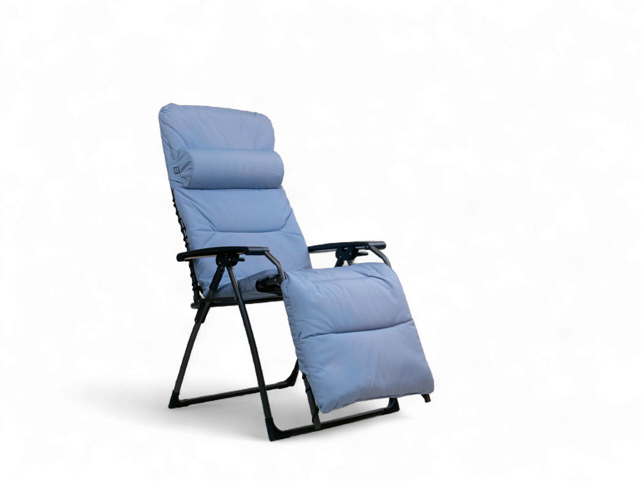 GARTEN-RELAXSESSEL 67/130/70 cm  - Blau/Anthrazit, Basics, Kunststoff/Textil (67/130/70cm)