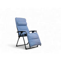 GARTEN-RELAXSESSEL 67/130/70 cm  - Blau/Anthrazit, Basics, Kunststoff/Textil (67/130/70cm)