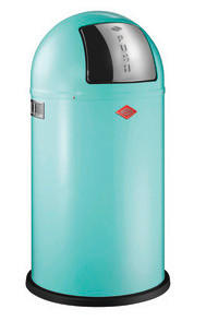 ABFALLSAMMLER PUSHBOY 50 L  - Edelstahlfarben/Mintgrün, KONVENTIONELL, Kunststoff/Metall (40/75,5cm) - Wesco