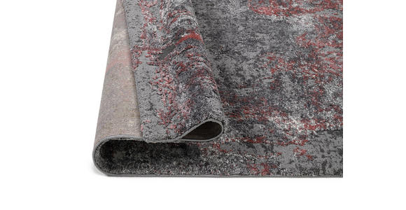 VINTAGE-TEPPICH 65/130 cm Timeline Quantum Grau, Hellrot  - Hellrot/Grau, Design, Textil (65/130cm) - Novel
