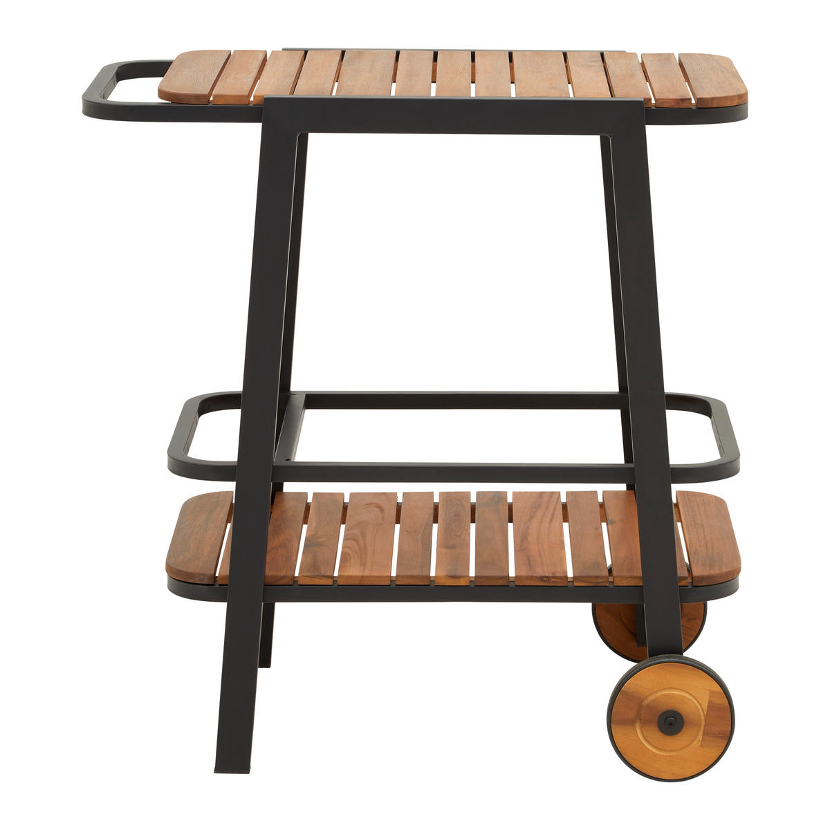 KOLICA ZA SERVIRANJE crna   - crna, Moderno, drvo/metal (76/77/49cm) - Bessagi Garden