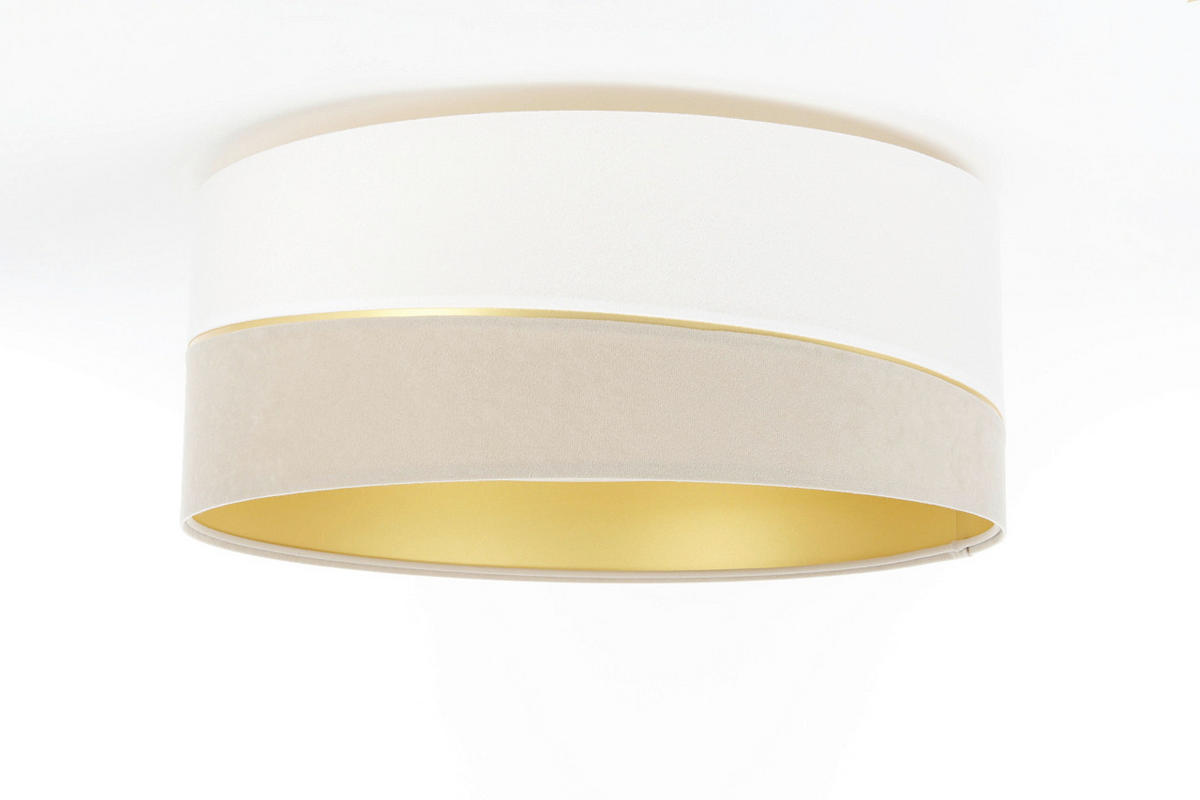 DECKENLEUCHTE Swing 50/20 cm   - Beige/Goldfarben, Design, Kunststoff/Textil (50/20cm)