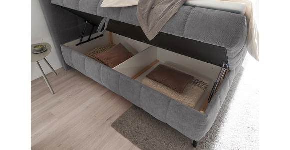 BOXBETT 180/200 cm  in Grau  - Schwarz/Grau, KONVENTIONELL, Kunststoff/Textil (180/200cm) - Hom`in