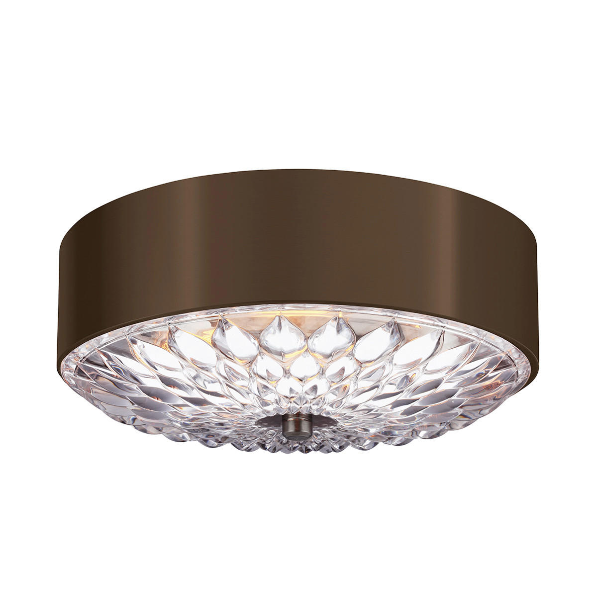 DECKENLEUCHTE  35.2/13.7 cm    - Messingfarben/Braun, KONVENTIONELL, Glas/Metall (35.2/13.7cm) - Elstead Lighting