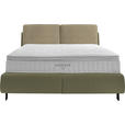 BOXSPRINGBETT 180/200 cm  in Beige, Olivgrün  - Beige/Schwarz, Design, Textil/Metall (180/200cm) - Johann Jakob