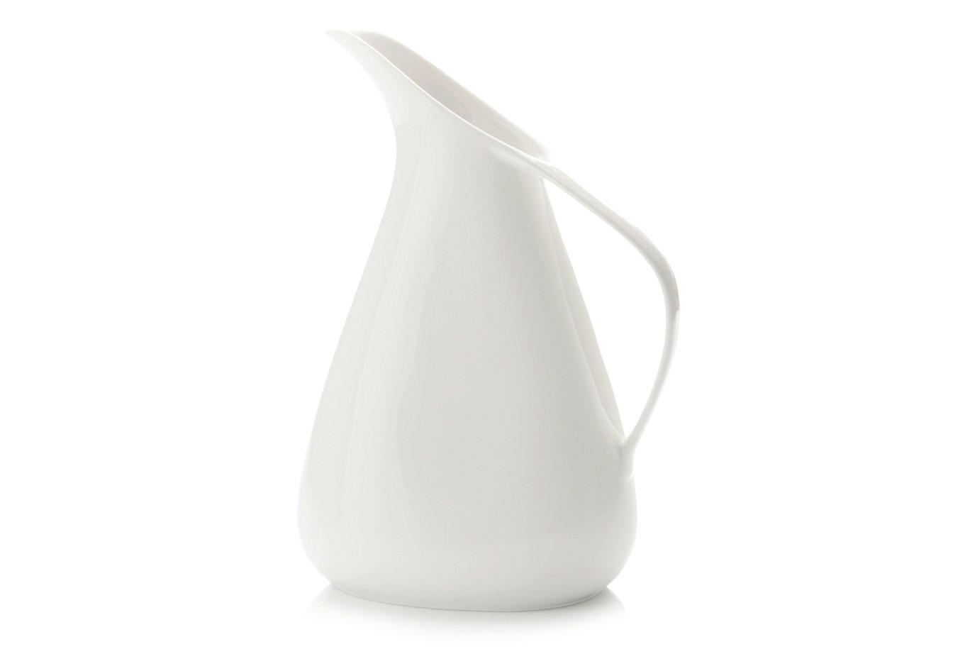 CARAFĂ CU MÂNER  - alb, Basics, ceramică (680ml)